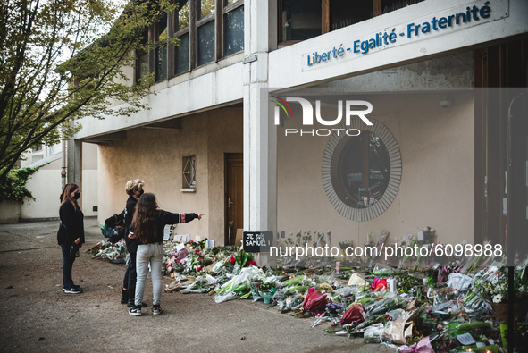 In Conflans-Sainte-Honorine, 30kms northwest of Paris, on October 17, 2020, the day after the terrorist attack in Conflans Saint-Honorine du...