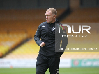 Salford City Manager Paul Scholes during the Sky Bet League 2 match between Port Vale and Salford City at Vale Park, Burslem, England on 17t...