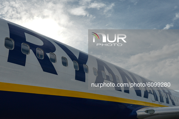 A Ryanair plane at Burgas airport.
The number of people infected with COVID-19 in Bulgaria is growing rapidly, with the highest numbers of n...