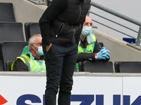 Milton Keynes Dons manager Russell Martin during the first half of the Sky Bet League One match between MK Dons and Gillingham at Stadium MK...