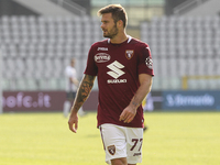 Karol Linetty of Torino FC during the Serie A football match between Torino FC and Cagliari Calcio at Olympic Grande Torino Stadium on Octob...