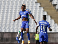Mateo Cassierra of Belenenses SAD in action during the Liga NOS match between Belenenses SAD and Moreirense FC at Jamor Stadium on October 1...