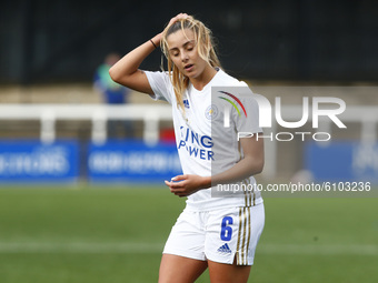 Lia Cataldo of Leicester City Women during FA Women's Championship between Crystal Palace Women and Leicester City Women at Hayes Lane Stadi...