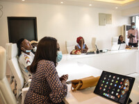 Panellist at the Global Shapers Lagos Hub pay attention, during an Intergenerational Dialogue  themed “Envisioning a Greater Nigeria Togethe...