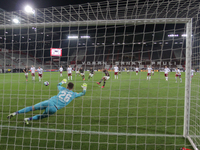 Rodrigo Zalazar of FC St. Pauli scores his team's first goal during the Second Bundesliga match between FC St. Pauli and 1. FC Nuernberg at...