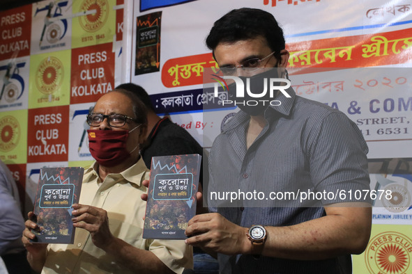 Board of Control for Cricket in India (BCCI) President Sourav Ganguly  during a book release event at Kolkata press club, India on October 2...