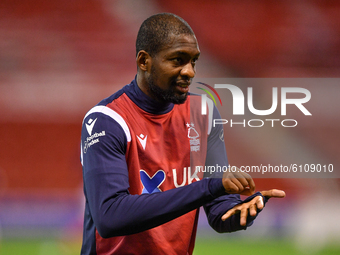 
Samba Sow of Nottingham Forest warms up ahead of kick-off during the Sky Bet Championship match between Nottingham Forest and Rotherham Uni...