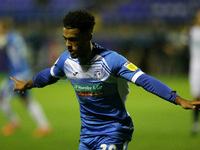   Dior Angus of Barrow celebrates after scoring their third goal  during the Sky Bet League 2 match between Barrow and Bolton Wanderers at t...