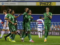 DANIEL JOHNSON celebrated prestons penalty towards the QPR Keeper during the Sky Bet Championship match between Queens Park Rangers and Pres...