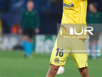 Takefusa Kubo of Villarreal CF during the Europa League Group I mach between Villarreal and Sivasspor at Estadio de la Ceramica, on October...