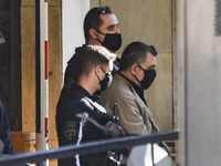 Transfer of the convicted members of neo-nazi party Golden  Giorgos Roupakis, who murdered Pavlos Fyssas,  from Athens police headquarters t...