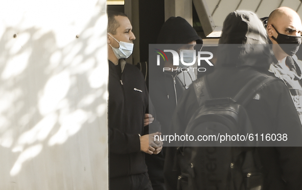 Transfer of the convicted members of neo-nazi party Golden Dawn Ilias Kasidiaris from Athens police headquarters to jail, on 23 October, 202...