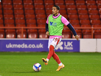 
Anthony Knockaert of Nottingham Forest warms up ahead of kick-off during the Sky Bet Championship match between Nottingham Forest and Derby...