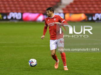 
Nicolas Ioannou of Nottingham Forest during the Sky Bet Championship match between Nottingham Forest and Derby County at the City Ground, N...