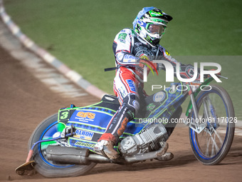 
Dan Bewley in action  during the Peter Craven Memorial Trophy at the National Speedway Stadium, Manchester on Thursday 22nd October 2020. (