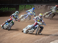
Steve Worrall (Yellow) inside Dan Bewley (White) with Richie Worrall (Blue) and Troy Batchelor (Red) behind during the Peter Craven Memoria...