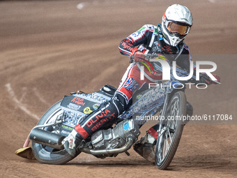 
Harry McGurk in action  during the Peter Craven Memorial Trophy at the National Speedway Stadium, Manchester on Thursday 22nd October 2020....