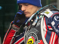 
A thoughtful Lewis Kerr during the Peter Craven Memorial Trophy at the National Speedway Stadium, Manchester on Thursday 22nd October 2020....