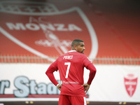 Kevin Prince Boateng of AC Monza looks on during the Serie B match between AC Monza and Chievo Verona at Stadio Brianteo on October 24, 2020...