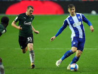 Wigans Lee Evans charges forward  during the Sky Bet League 1 match between Wigan Athletic and Plymouth Argyle at the DW Stadium, Wigan on S...