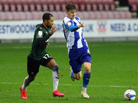      during the Sky Bet League 1 match between Wigan Athletic and Plymouth Argyle at the DW Stadium, Wigan on Saturday 24th October 2020.  (