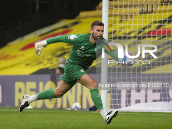 Ben Foster of Watford  during the Sky Bet Championship match between Watford and Bournemouth at Vicarage Road, Watford on Saturday 24th Octo...