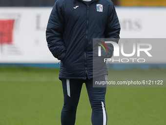 Barrow manager David Dunn during the Sky Bet League 2 match between Barrow and Walsall at the Holker Street, Barrow-in-Furness on Saturday 2...
