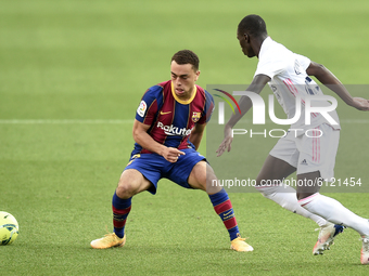 Sergino Dest and Ferland Mendy during the match between FC Barcelona and Real Madrid CF, corresponding to the week 7 of the Liga Santander,...
