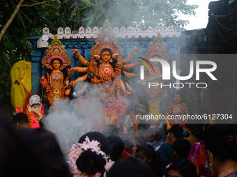 Hindu Peoples are celebrating Vijayadashami of Durga puja at Sherpur, Bogura in Bangladesh on 26 October 2020 Hindus in Bangladesh are celeb...