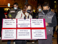 People take part in a demonstration against the new dpcm of Italian Government Conte, and against the COVID-19 restrictions on economic acti...