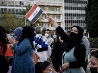 Iraqi refugees living in Greece protest front of the Greek Parliament in in Athens, Greece on October 29, 2020 for their rights and for asyl...