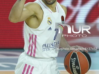 Facundo Campazzo  in action of Real Madrid in action during the Turkish Airlines EuroLeague Regular Season Round 6 match between Real Madrid...