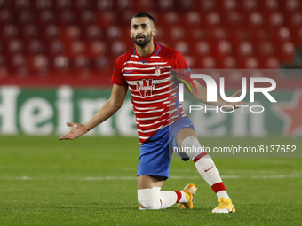 Maxime Gonalons, of Granada CF during the UEFA Europa League Group E stage match between Granada CF and PAOK FC at Estadio Nuevo Los Carmene...