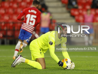 Rui Silva, of Granada CF during the UEFA Europa League Group E stage match between Granada CF and PAOK FC at Estadio Nuevo Los Carmenes on O...