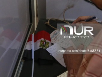 A polling station at Garden city district, Cairo during the first round of the second phase of the Egyptian parliamentary election, on Novem...