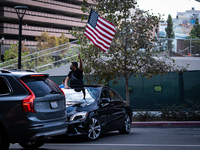 Hours after Joe Biden was named President-Elect, supporters came out to downtown Los Angeles, US on Saturday November 7, 2020 to celebrate t...