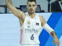 Alberto Abalde  of Real Madrid during the ACB Endesa League basketball game that pitted Real Madrid against Urbas Fuenlabrada at the WiZink...