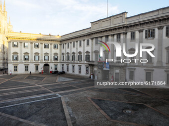 Palazzo Reale during Lockdown in Lombardy red zone on November 08, 2020 in Milan, Italy. Italian Prime Minister Giuseppe Conte has issued a...