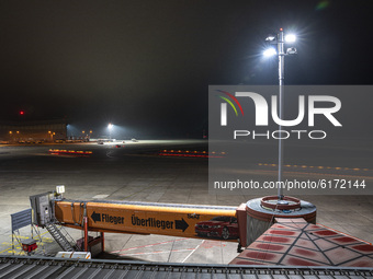 Night shots from the last day of Berlin Tegel Airport TXL on November 8, 2020. (