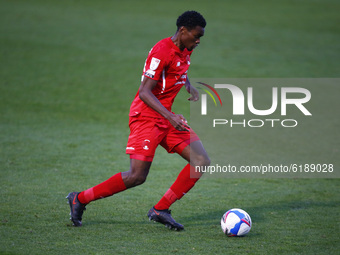 Tunji Akinola of Leyton Orient during League Two between Colchester United and Leyton Orient at Colchester Community Stadium , Colchester, U...