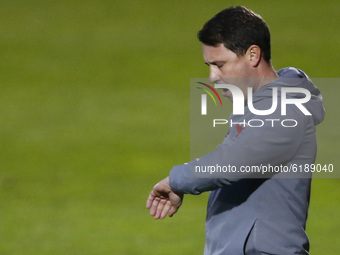 Ross Embleton Head Coach of Leyton Orient during League Two between Colchester United and Leyton Orient at Colchester Community Stadium , Co...