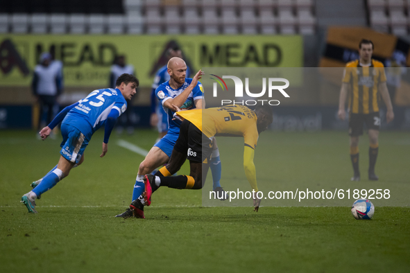 Jason Taylor of Barrow Ben Sheaf of Coventry City   during the Sky Bet League 2 match between Cambridge United and Barrow at the R Costings...