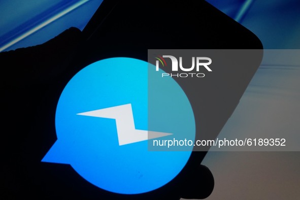  In this photo illustration a Messenger  logo is seen displayed on a smartphone in London 14 November 2020. (Photo illustration by Giannis A...