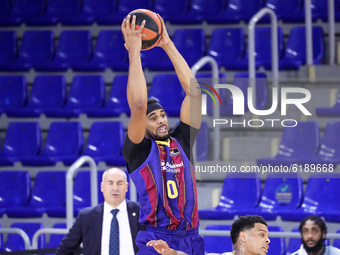 Brandon Davies during the match between FC Barcelona and Real Betis Baloncesto, corresponding to the week 11 of the Liga Endesa, played at t...