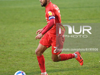  Leyton Orients Jobi McAnuff during the Sky Bet League 2 match between Colchester United and Leyton Orient at the Weston Homes Community Sta...