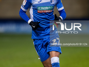  Bradley Barry of Barrow  during the Sky Bet League 2 match between Cambridge United and Barrow at the R Costings Abbey Stadium, Cambridge o...