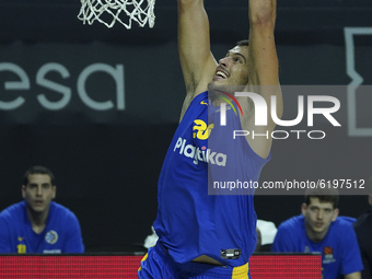 Zizic, Ante of Maccabi Tel Avivin action during the 2020/2021 Turkish Airlines EuroLeague Regular Season Round 9 match between Real Madrid a...