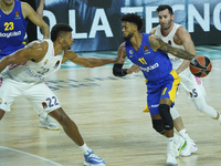 Dorsey, Tyler of Maccabi Tel Avivin action during the 2020/2021 Turkish Airlines EuroLeague Regular Season Round 9 match between Real Madrid...