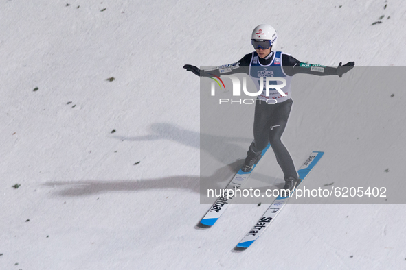 Yukiya Sato (JPN) during the FIS ski jumping World Cup, team competition, in Wisla, Poland, on November 21, 2020. 