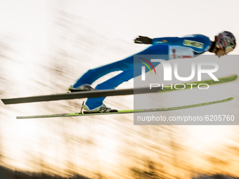 Robert Johansson (NOR) during the FIS ski jumping World Cup, team competition, in Wisla, Poland, on November 21, 2020. (